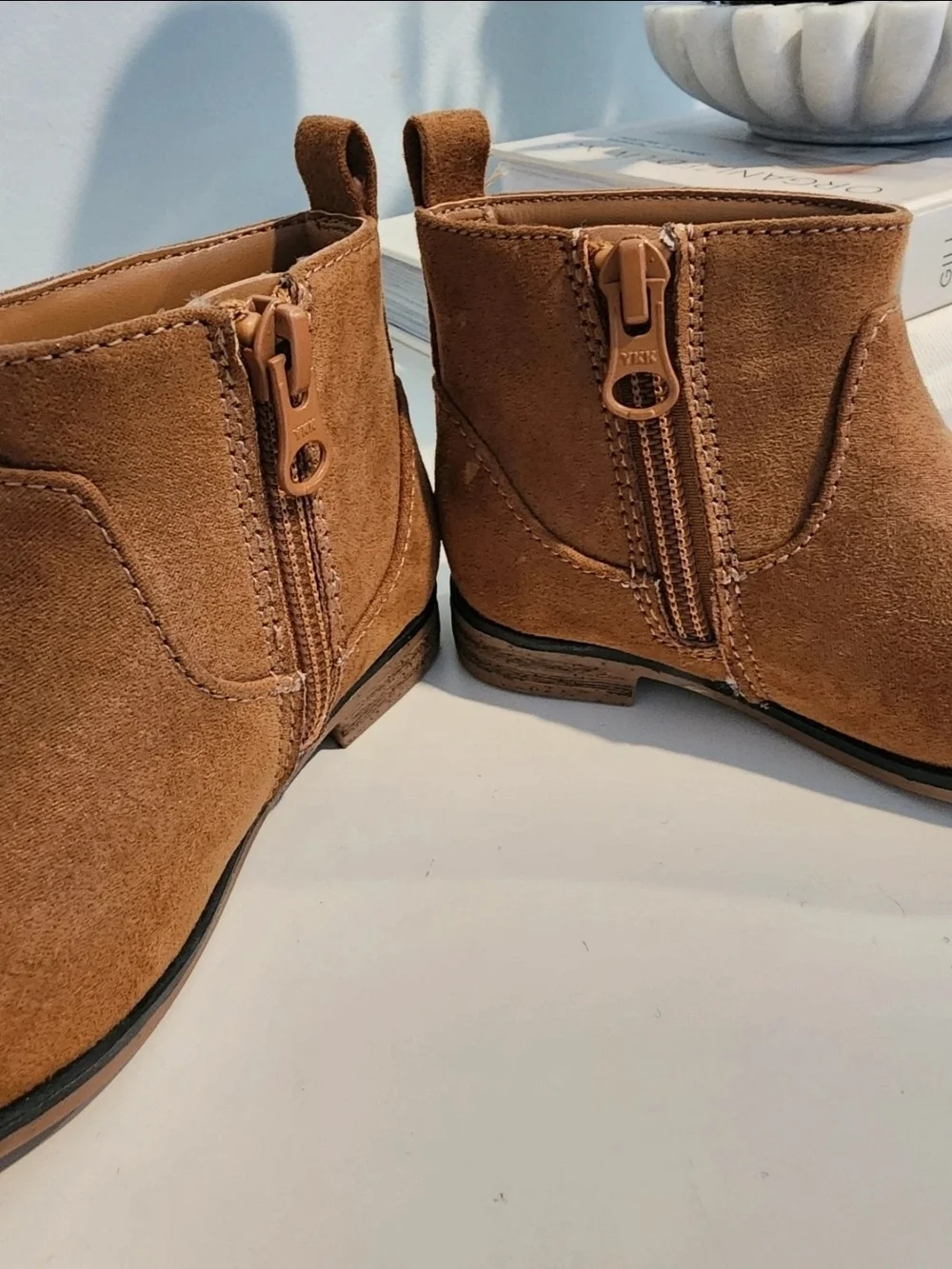 Cat & Jack Kids Brown Suede Pull-On Ankle Boots
